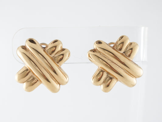 Earrings Modern in 14k Yellow Gold