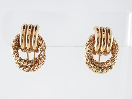 Earring Modern in 14k Yellow Gold