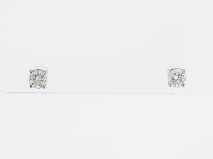 Earrings Modern .50 Round Brilliant Cut Diamond in 14k White Gold