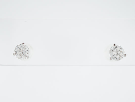 .85 Carat Diamond Stud Earrings in White Gold