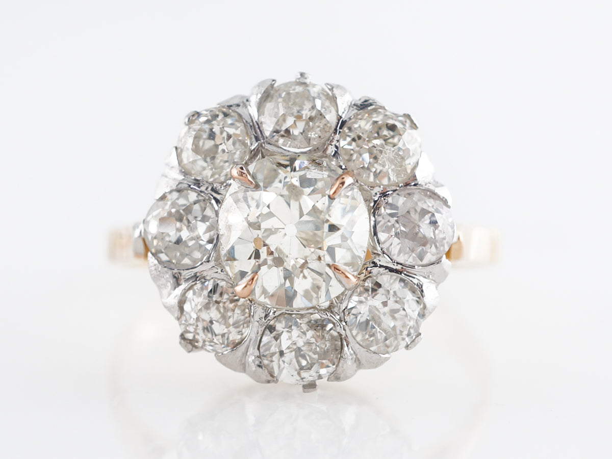Edwardian Diamond Engagement Ring in 18k and Platinum
