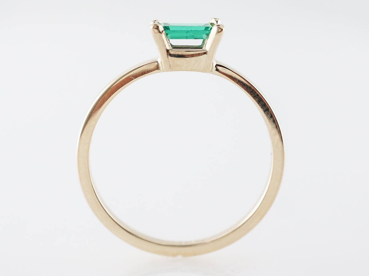 Emerald Cut Emerald Ring in 14k Yellow Gold