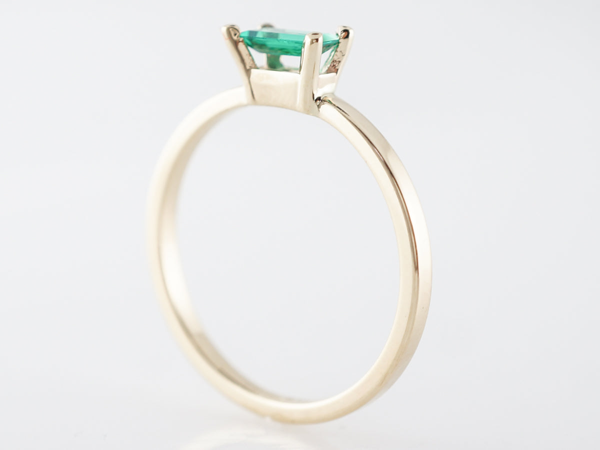 Emerald Cut Emerald Ring in 14k Yellow Gold