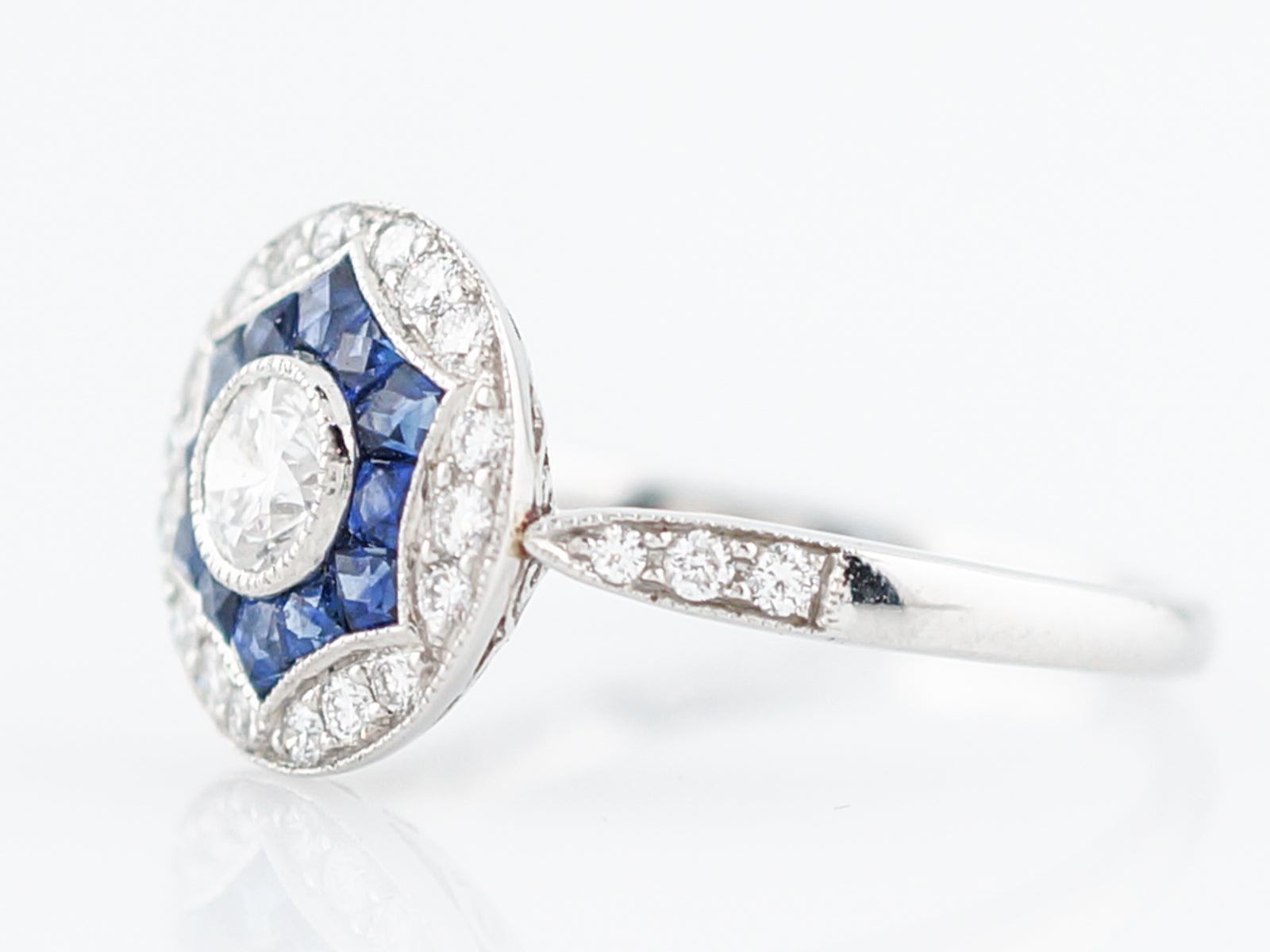 Elegant 0.50 Carat - Square Cut Diamond - Twisted Band - Pave - Double Halo Engagement  Ring - 10K White Gold - Walmart.com