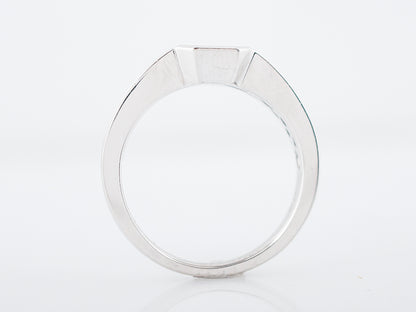 Engagement Ring Modern .20 Asscher Cut Diamond in 18k White Gold