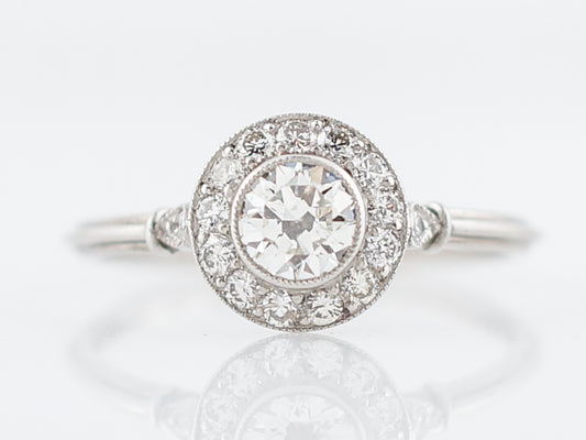 Engagement Ring Modern .39 Round Brilliant Cut Diamond in Platinum