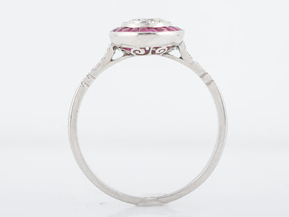 ***RTV***Engagement Ring Modern .42 Round Brilliant Cut Diamond in Platinum