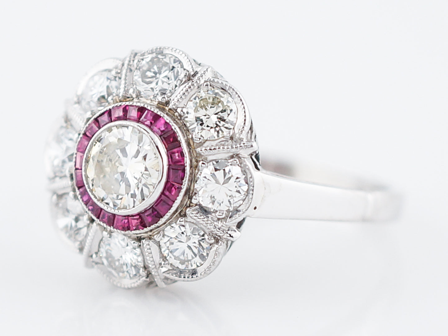Engagement Ring Modern .67 Round Brilliant Cut Diamond in Platinum