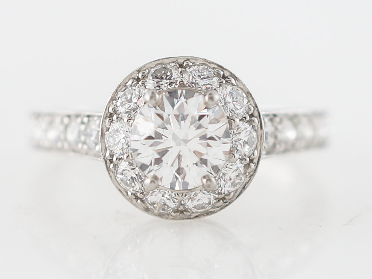 Van Cleef & Arpels Icone Engagement Ring Modern .70 Round Brilliant Cut Diamond in Platinum