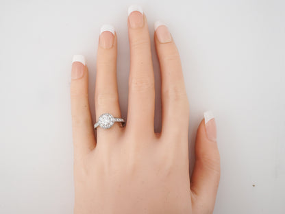 Van Cleef & Arpels Icone Engagement Ring Modern .70 Round Brilliant Cut Diamond in Platinum