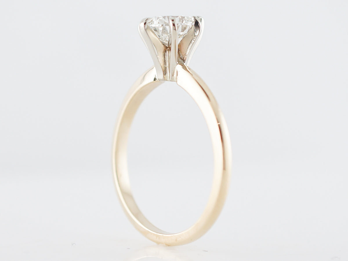 Pear Cut Diamond Solitaire Engagement Ring in 14k