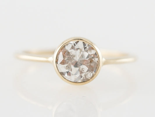 1 Carat Bezel Diamond Engagement Ring in Yellow Gold