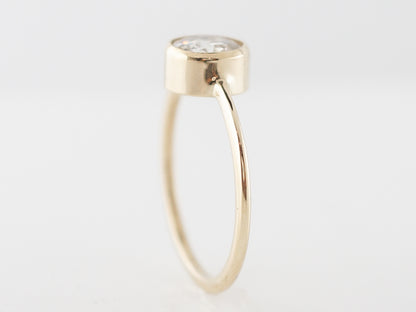 1 Carat Bezel Diamond Engagement Ring in Yellow Gold