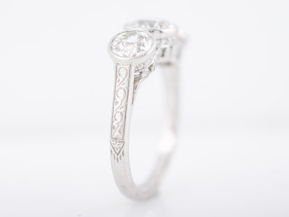 Engagement Ring Modern 2.26 Old European Cut in Platinum