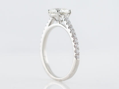 Engagement Ring Modern 1.23 Old European Cut Diamond in Platinum