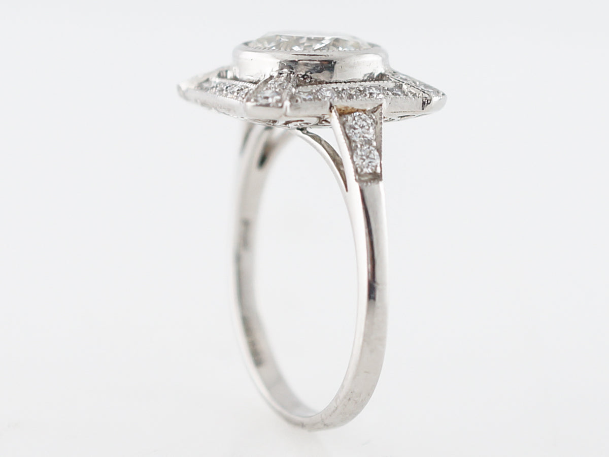 **RTV 5/2/19**Engagement Ring Modern 1.70 Round Brilliant Cut Diamond in Platinum