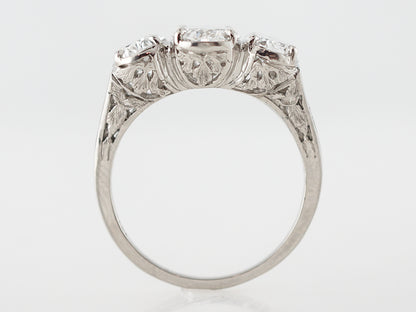 Oval Diamond Three Stone Engagement Ring E/VVS2