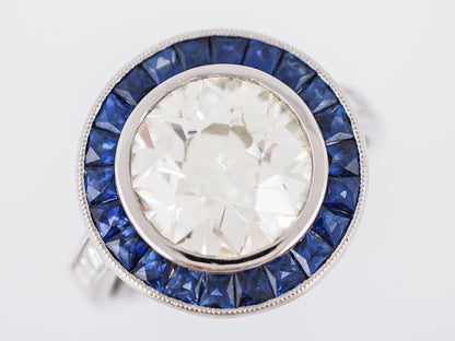 Engagement Ring Modern 3.54 Old European Cut Diamond in Platinum