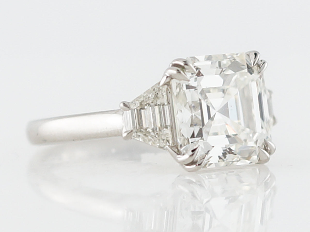 5 Carat 10mm Asscher Cut Engagement Ring, Asscher Solitaire Ring, 5ct  Promise Ring, Diamond Simulant CZ Asscher Cut Ring, Sterling Silver - Etsy