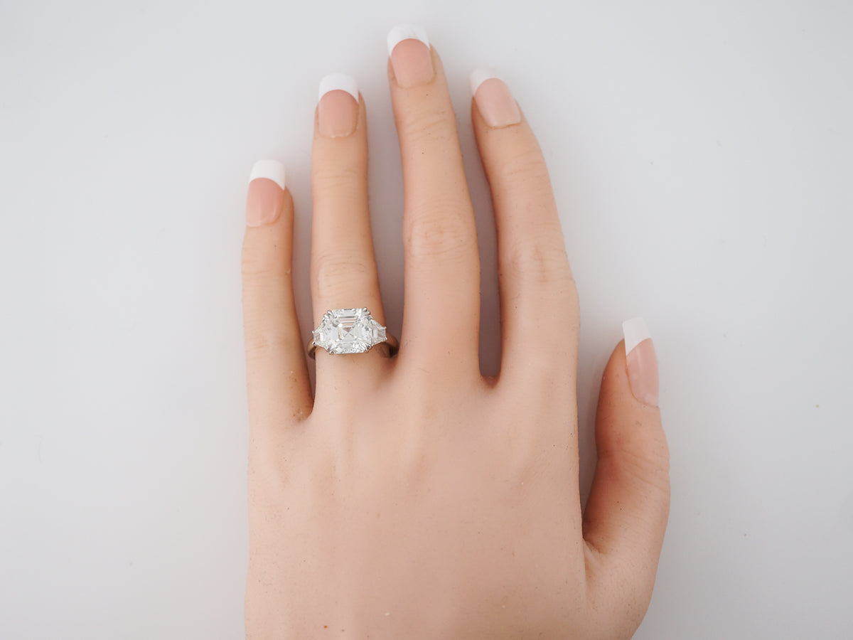 **RTV 1/10/19**Tiffany & Co. Engagement Ring Modern GIA 4.40 Asscher Cut Diamond in Platinum