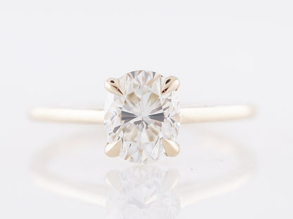 GIA 1.25 Carat Oval Cut Solitaire Engagement Ring