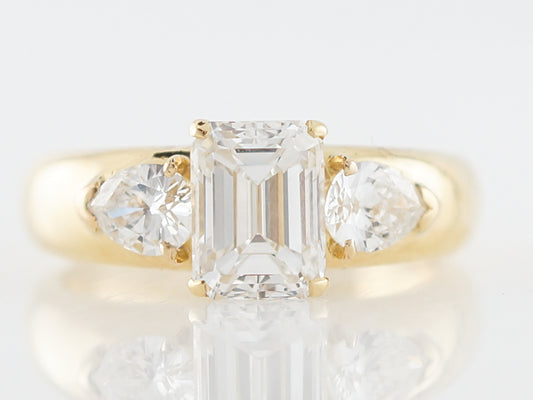 VCA Emerald Cut Diamond Engagement Ring in Yellow Gold