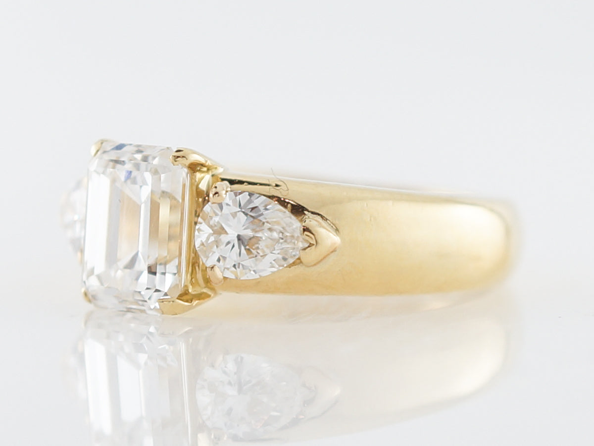 VCA Emerald Cut Diamond Engagement Ring in Yellow Gold