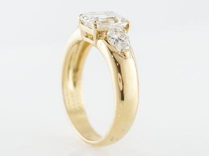 VCA Emerald Cut Diamond Engagement Ring in Yellow Gold
