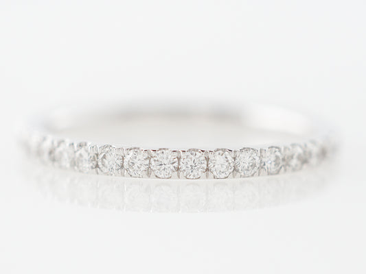 Thin Eternity Diamond Wedding Band in 14k White Gold