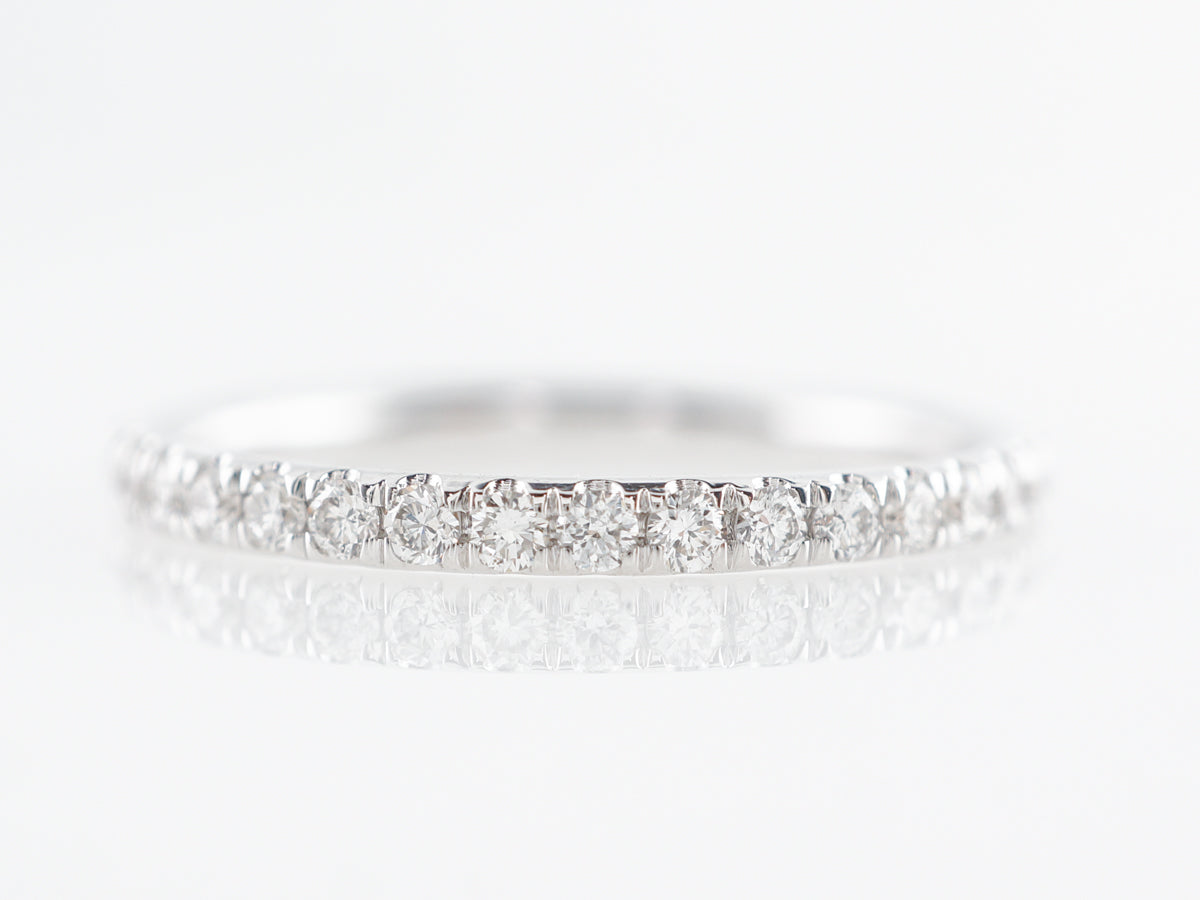 Thin Diamond Eternity Wedding Band in 14k White Gold