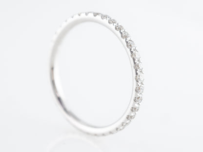 Thin Diamond Eternity Wedding Band in 14k White Gold