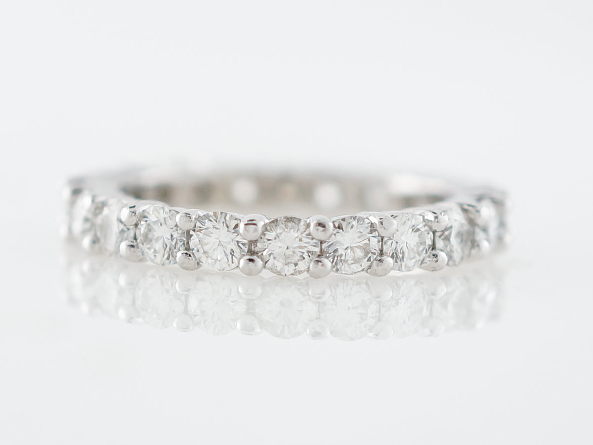 2 Carat Round Brilliant Cut Diamond Eternity Wedding Band in Platinum ...