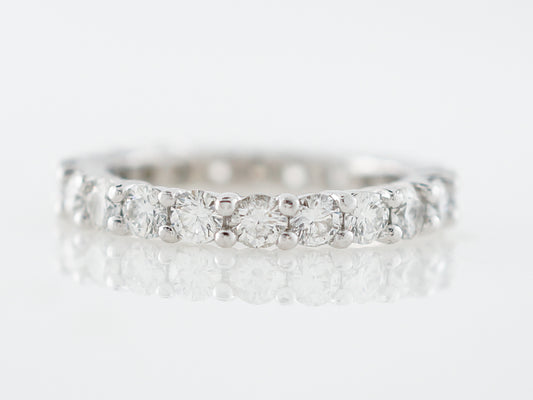 2 Carat Round Brilliant Cut Diamond Eternity Wedding Band in Platinum