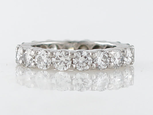 **RTV 1/9/19**Eternity Wedding Band Modern 2.85 Round Brilliant Cut Diamonds in 14k White Gold