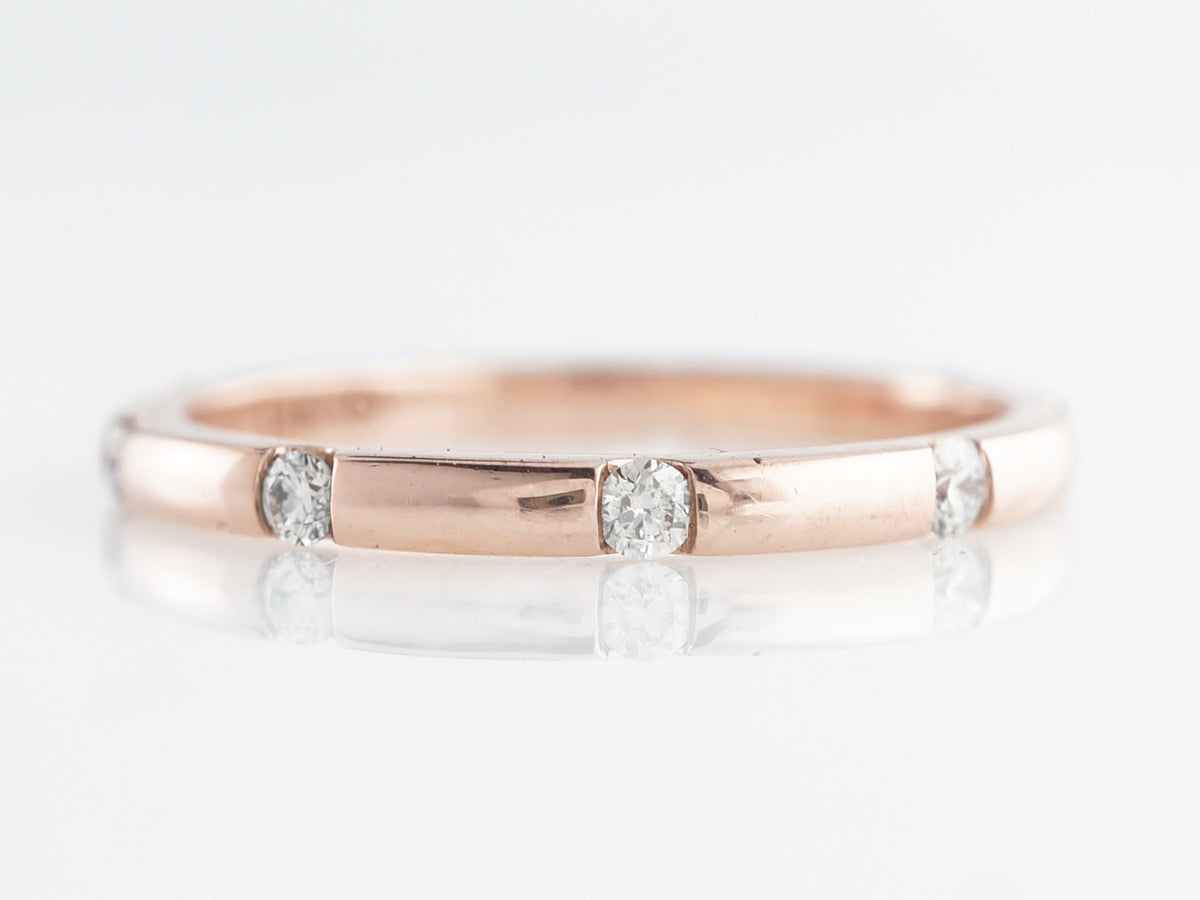Eternity Wedding Band w/ .25 Carats of Diamonds in 14k Rose Gold