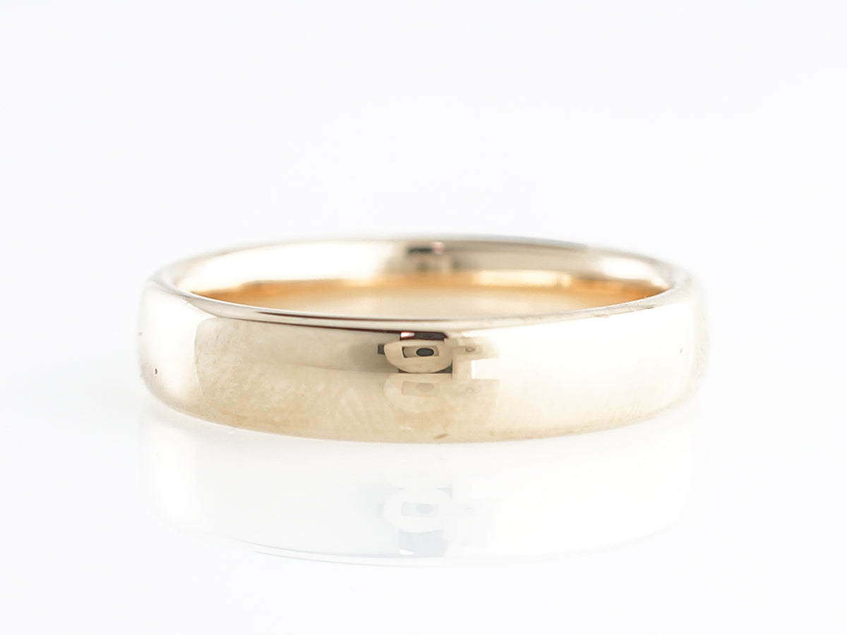 Eurodome Style Men's Band in 14k Yellow Gold