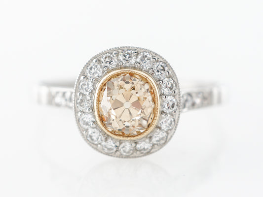 Fancy Yellow Diamond Engagement Ring in Platinum