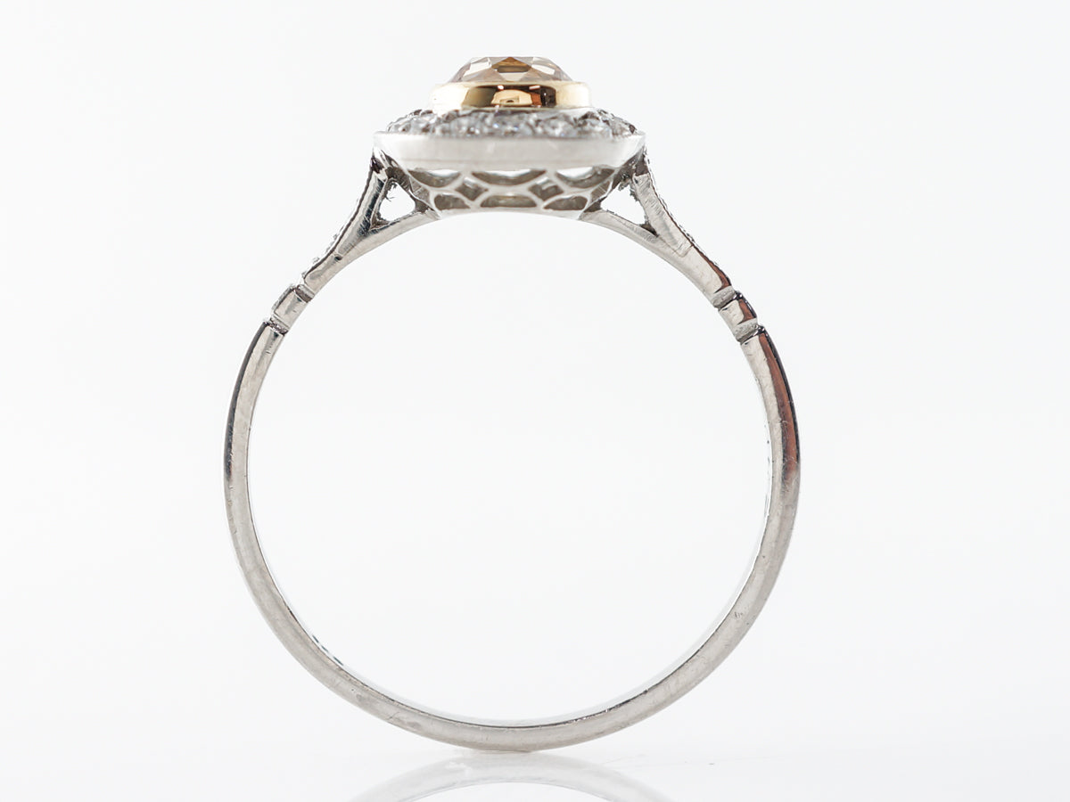 .67 Fancy Yellow Diamond Engagement Ring in Platinum