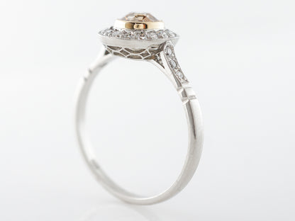 .67 Fancy Yellow Diamond Engagement Ring in Platinum
