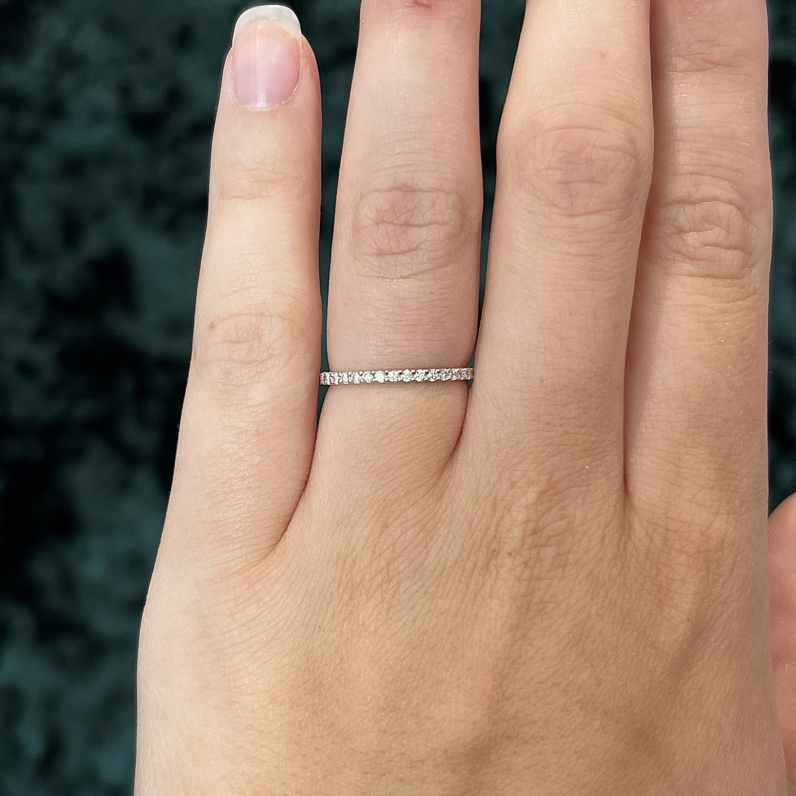 Women's thin white gold wedding band sales