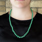 Jade Bead Necklace in 18k White Gold