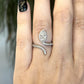 Marquise Diamond Snake Shaped Ring in 14k White Gold