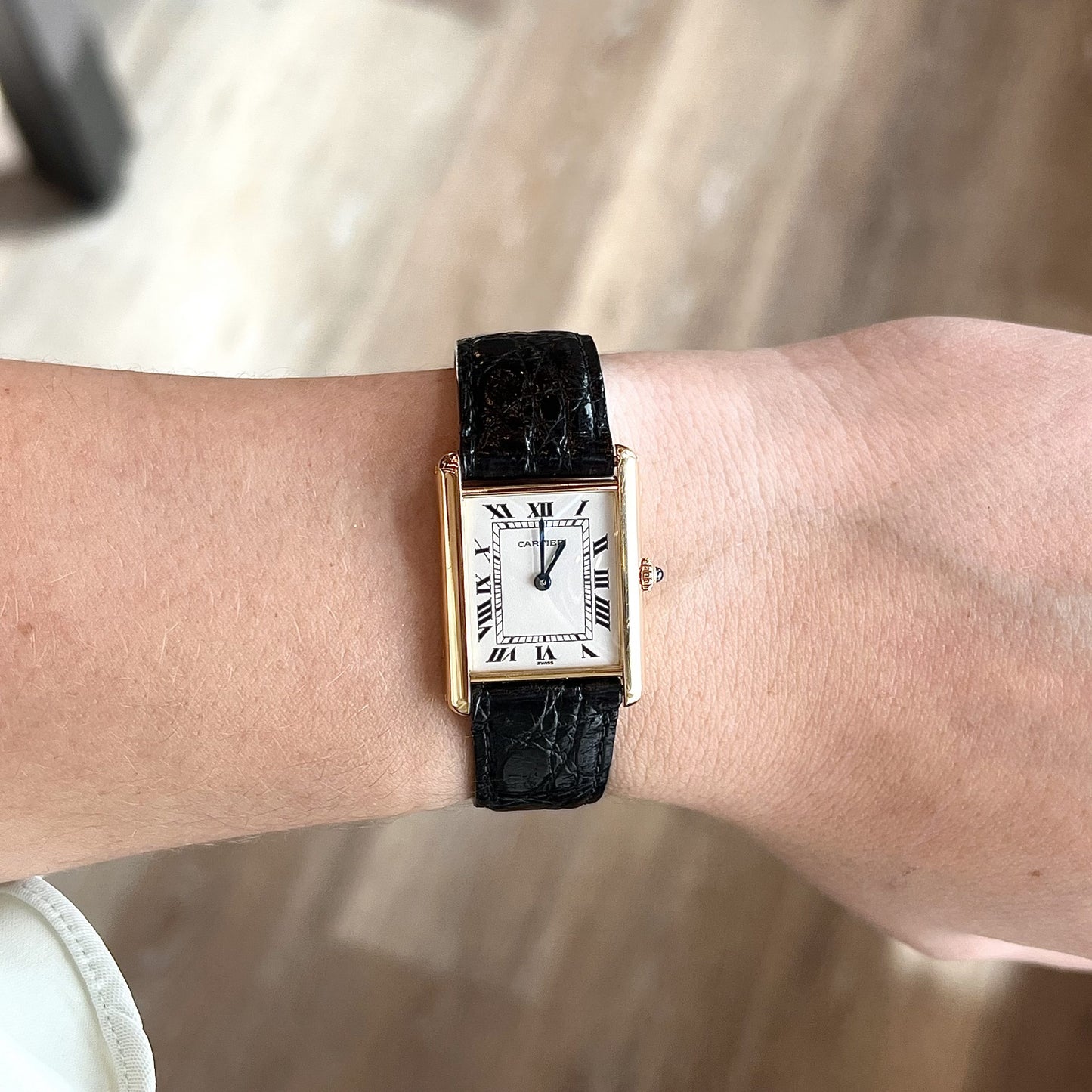 Cartier Tank Louis Small Silver Dial 18kt Rose Gold Women's Watch