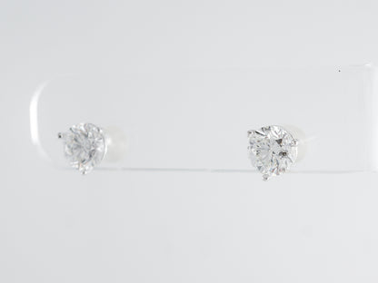3 Carat Diamond Earring Studs in 14k White Gold