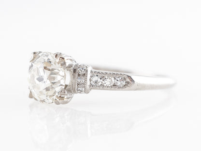 1.41 Vintage European Cut Diamond Engagement Ring