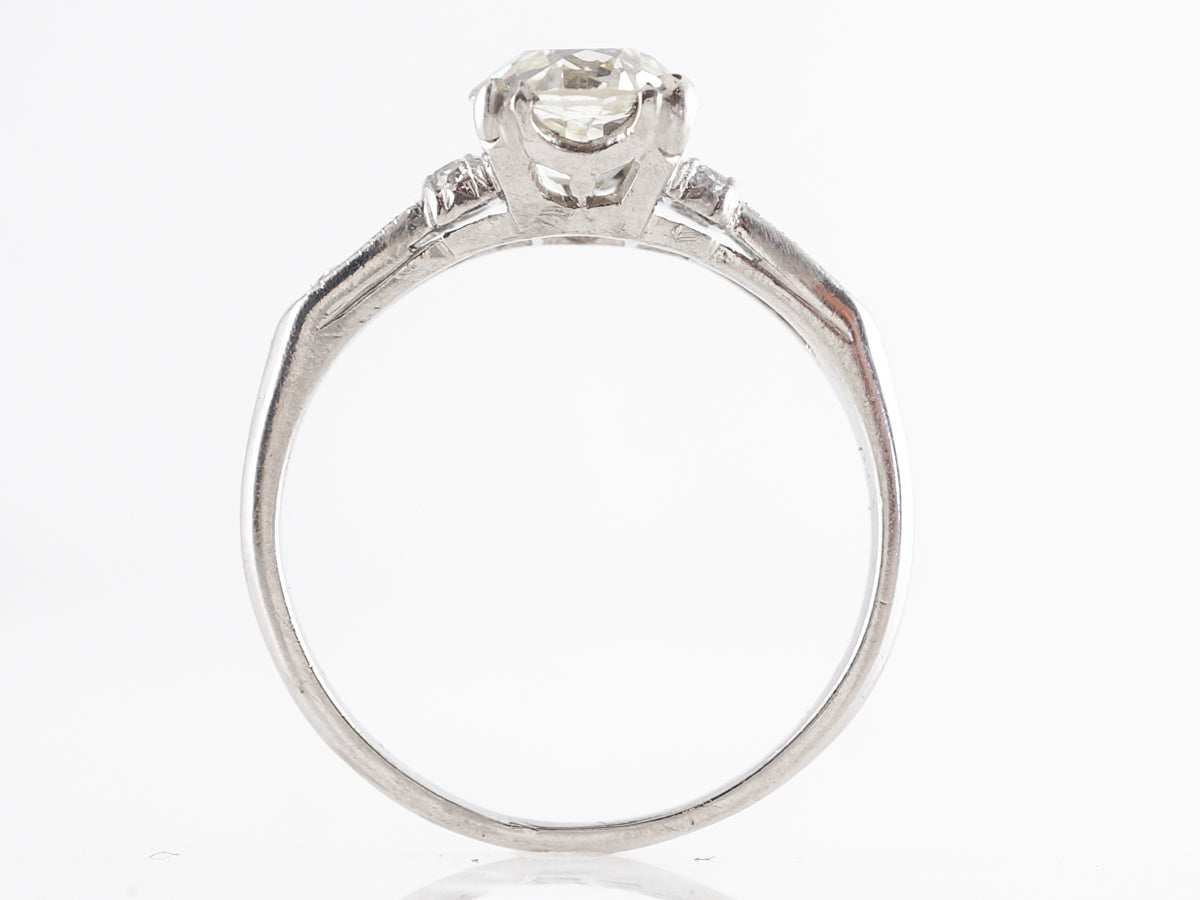 1.41 Vintage European Cut Diamond Engagement Ring