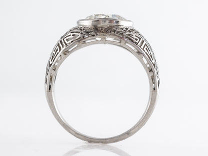 2.93 Carat Old European Cut Diamond Engagement Ring in Platinum
