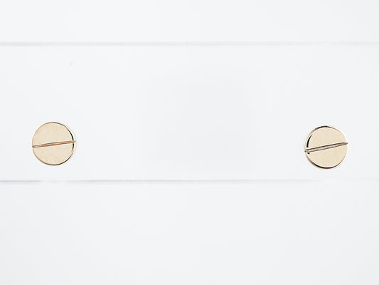 Geometric Earrings Modern in 14k Yellow Gold