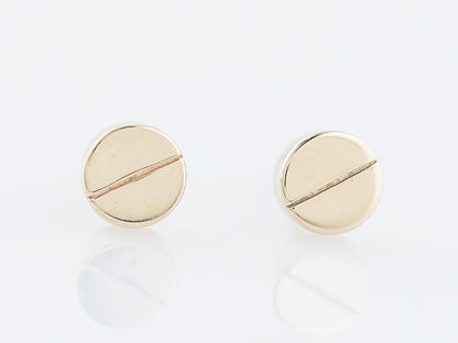 Geometric Earrings Modern in 14k Yellow Gold