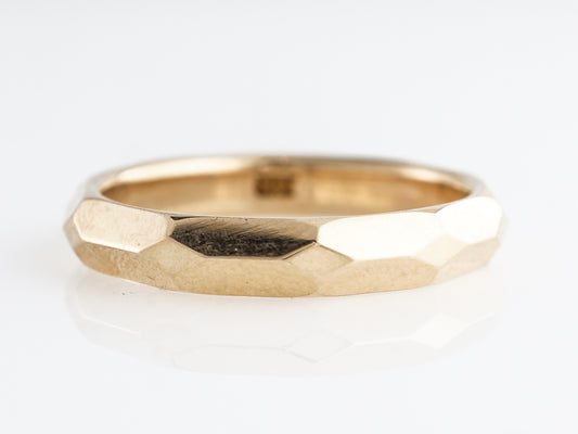 Geometric Yellow Gold Wedding Band in 14k Yellow Gold